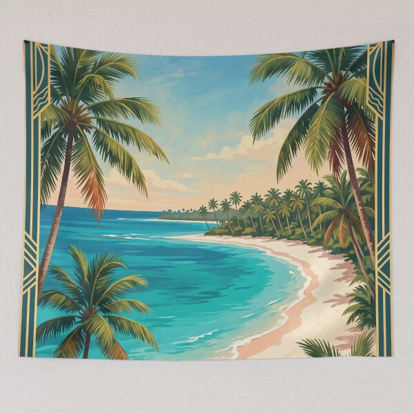 Item preview, Punta Cana Dominican Republic Vintage Travel Poster – Tropical Beach designed and sold by Bomax121.