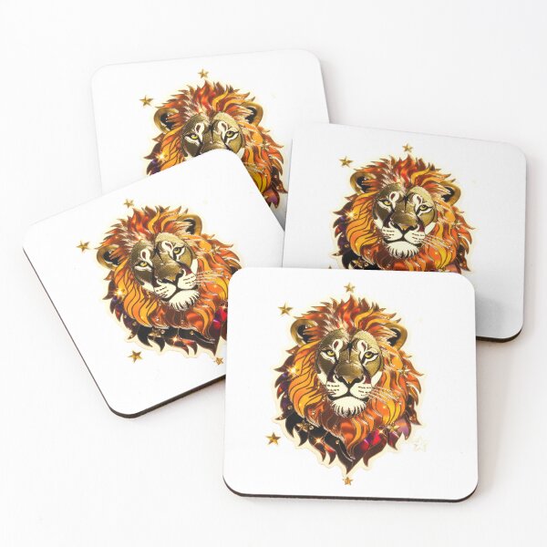 Item preview, Leo Fiery Golden Lion Zodiac designed and sold by Zodiac Celestial Art.