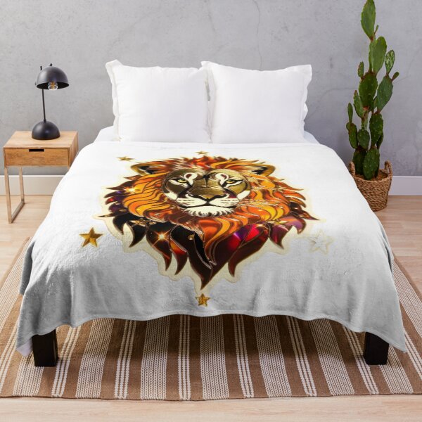 Item preview, Leo Fiery Golden Lion Zodiac designed and sold by Zodiac Celestial Art.