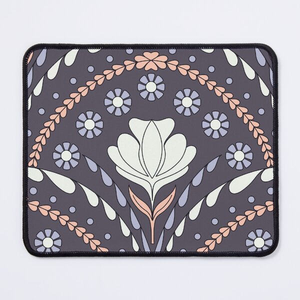Item preview, Petal in Cream and Lavender on Dark Mauve designed and sold by artistmaria.
