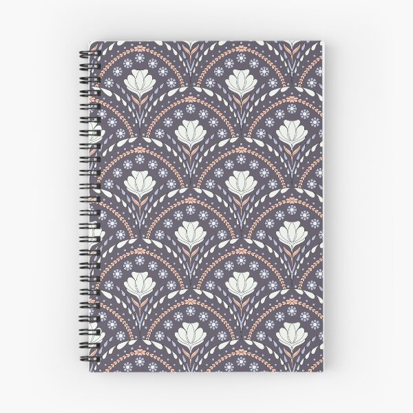 Item preview, Petal in Cream and Lavender on Dark Mauve designed and sold by artistmaria.