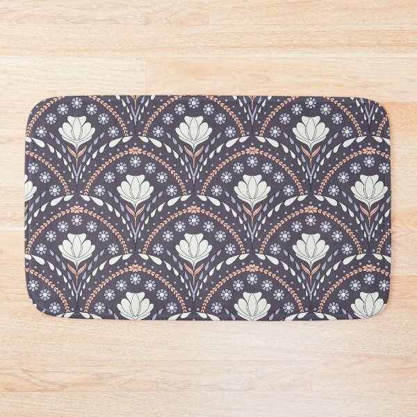Item preview, Petal in Cream and Lavender on Dark Mauve designed and sold by artistmaria.