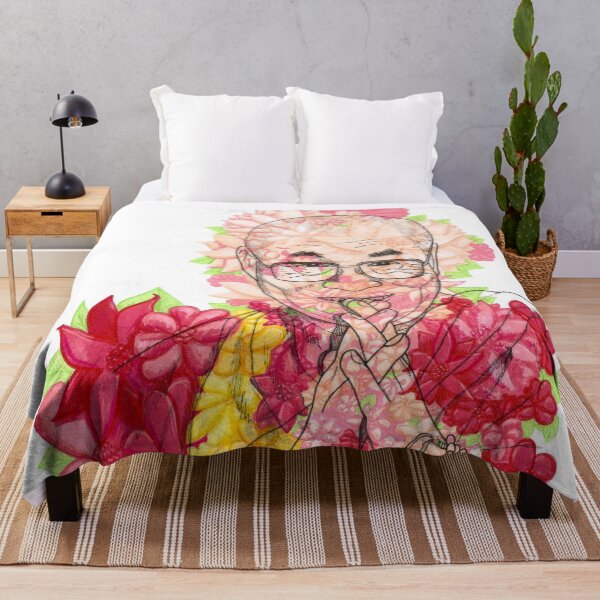 Item preview, HH Dalai Lama Florals Bright Colors Hand Drawn White Background designed and sold by BOKEbyTC.