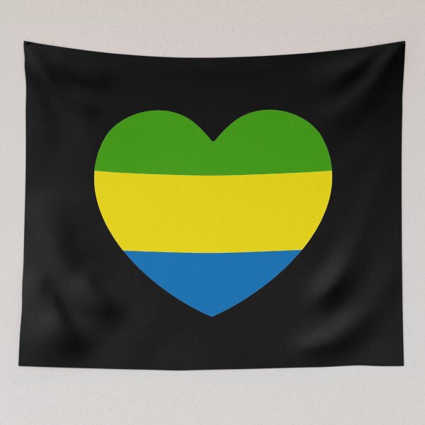 Item preview, Gabon Flag Heart GA designed and sold by shitpostee.