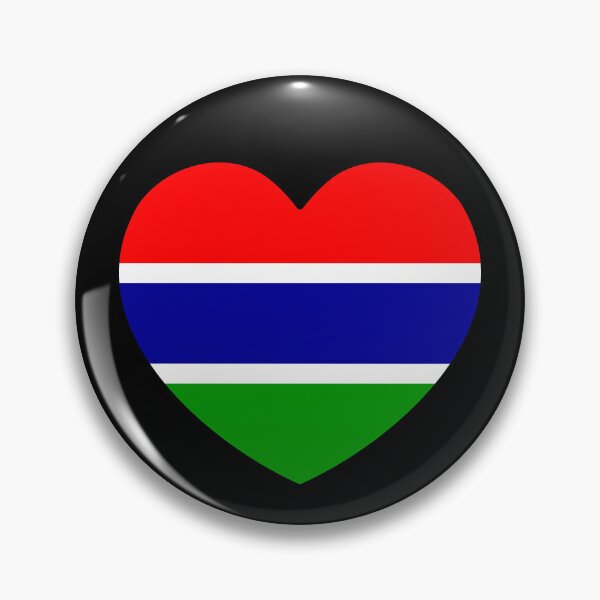 Artikelvorschau, Gambia Flagge Herz GM entworfen und verkauft von shitpostee.