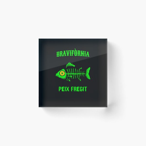 Item preview, BRAVIFÒRNIA - Peix Fregit (Neon Fish Skeleton Surf & Skate) designed and sold by TerradVents.
