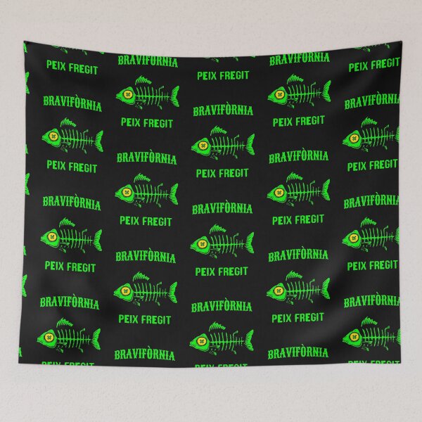 Item preview, BRAVIFÒRNIA - Peix Fregit (Neon Fish Skeleton Surf & Skate) designed and sold by TerradVents.