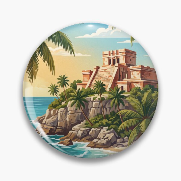 Item preview, Tulum Mexico Vintage Travel Poster – Mayan Ruins & Caribbean Coast designed and sold by Bomax121.