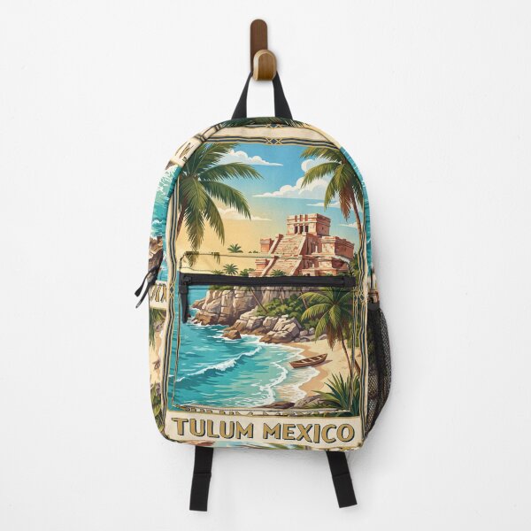 Item preview, Tulum Mexico Vintage Travel Poster – Mayan Ruins & Caribbean Coast designed and sold by Bomax121.