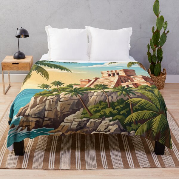 Item preview, Tulum Mexico Vintage Travel Poster – Mayan Ruins & Caribbean Coast designed and sold by Bomax121.
