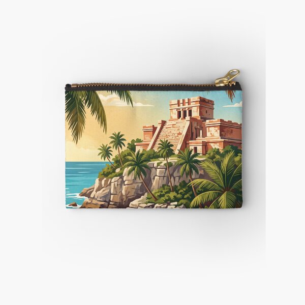 Item preview, Tulum Mexico Vintage Travel Poster – Mayan Ruins & Caribbean Coast designed and sold by Bomax121.