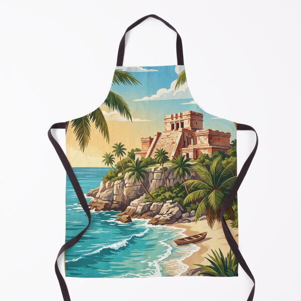 Item preview, Tulum Mexico Vintage Travel Poster – Mayan Ruins & Caribbean Coast designed and sold by Bomax121.