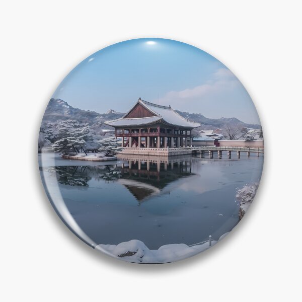 Item preview, Gyeongbokgung Palace in Winter - Snowy Royal Heritage and Seoul Snowscape designed and sold by SOOstudio73.