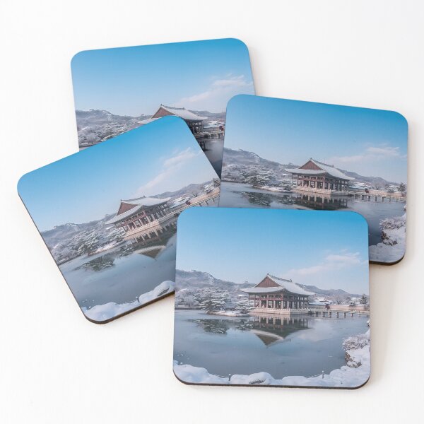 Item preview, Gyeongbokgung Palace in Winter - Snowy Royal Heritage and Seoul Snowscape designed and sold by SOOstudio73.