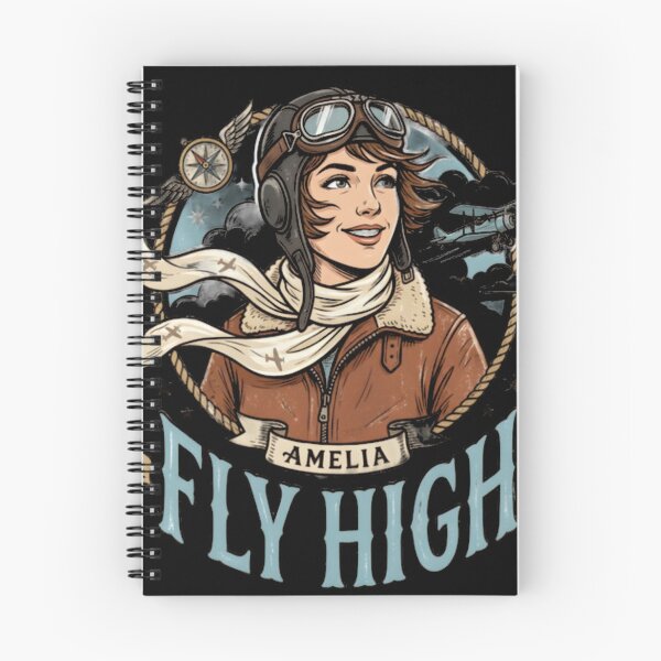 Item preview, Amelia Fly High Vintage Aviator Illustration designed and sold by OlivaHelen.