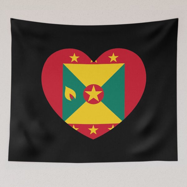 Item preview, Grenada Flag Heart GD designed and sold by shitpostee.