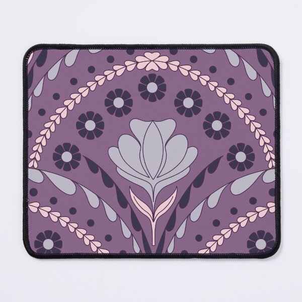 Item preview, Petal in Lavender and Dark Plum on Dusty Purple designed and sold by artistmaria.