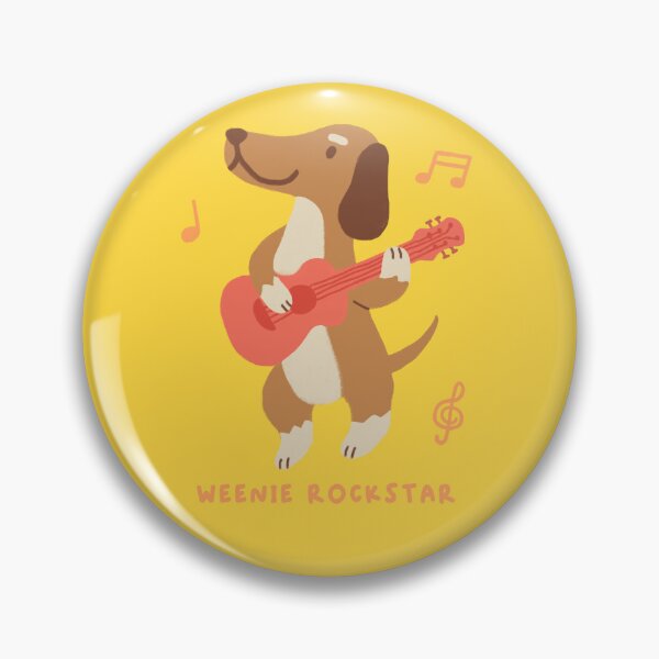 Item preview, Dachshund Playing Guitar Cute Doodle Weenie Rockstar For Musician Dog Lovers designed and sold by roarsomethings.