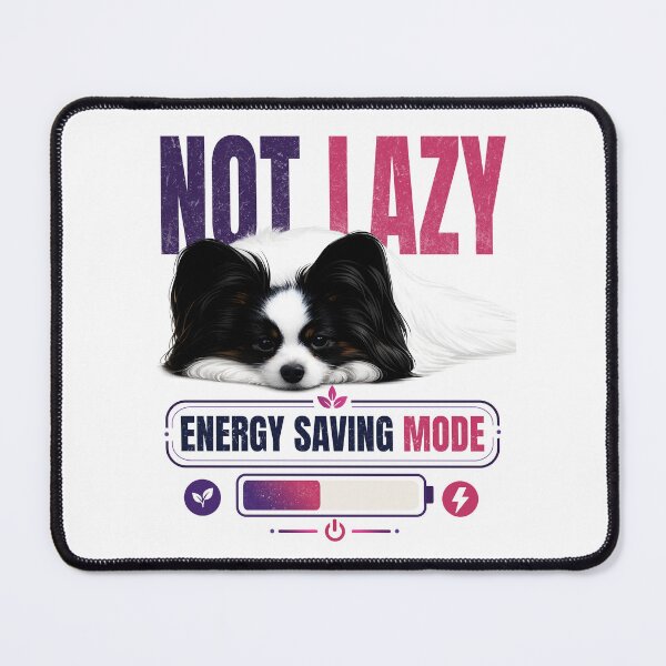 Item preview, Not Lazy - Papillon Energy Saving Mode Funny Dog Vintage designed and sold by PapillonArtStudio.