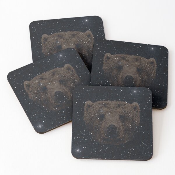 Item preview, Bear head night pattern, wild animal print, bear lover t-shirts designed and sold by Kirei-Lily.