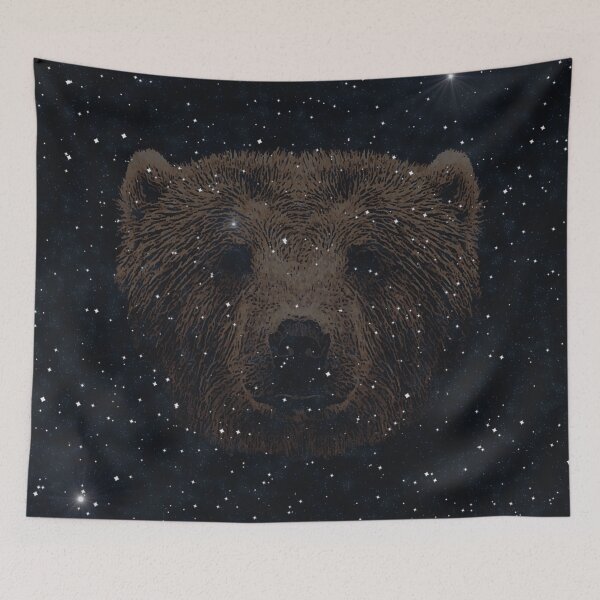 Item preview, Bear head night pattern, wild animal print, bear lover t-shirts designed and sold by Kirei-Lily.