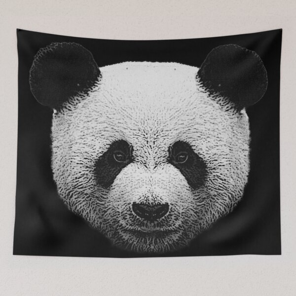 Item preview, Panda bear head canvas pattern, bear head, cool panda bear shirts designed and sold by Kirei-Lily.