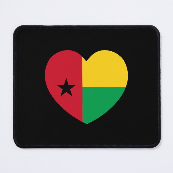 Item preview, Guinea-Bissau Flag Heart GW designed and sold by shitpostee.