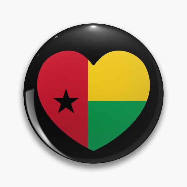 Item preview, Guinea-Bissau Flag Heart GW designed and sold by shitpostee.
