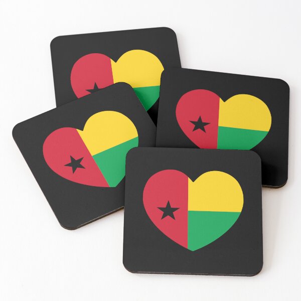 Item preview, Guinea-Bissau Flag Heart GW designed and sold by shitpostee.