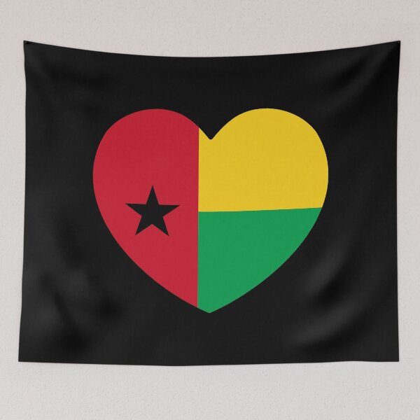 Item preview, Guinea-Bissau Flag Heart GW designed and sold by shitpostee.