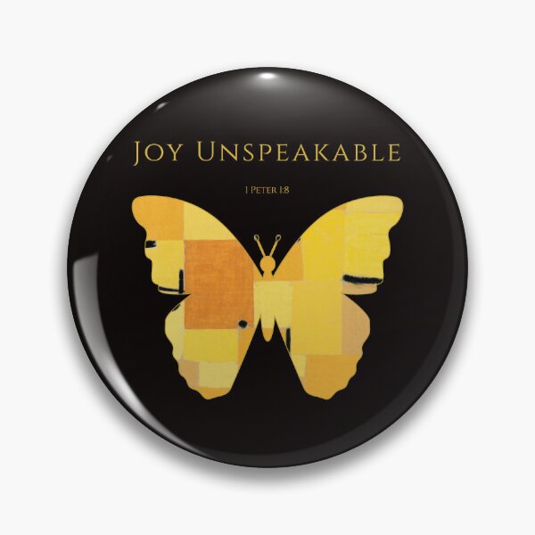 Item preview, Joy Unspeakable Yellow Butterfly Christian Art Scripture Faith Gift Many Parts One Beauty 1 Peter 1 8 designed and sold by KittenAndCo.