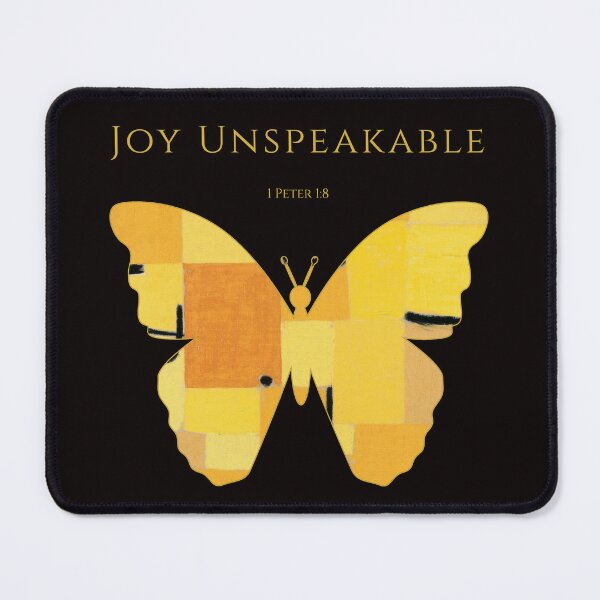 Item preview, Joy Unspeakable Yellow Butterfly Christian Art Scripture Faith Gift Many Parts One Beauty 1 Peter 1 8 designed and sold by KittenAndCo.