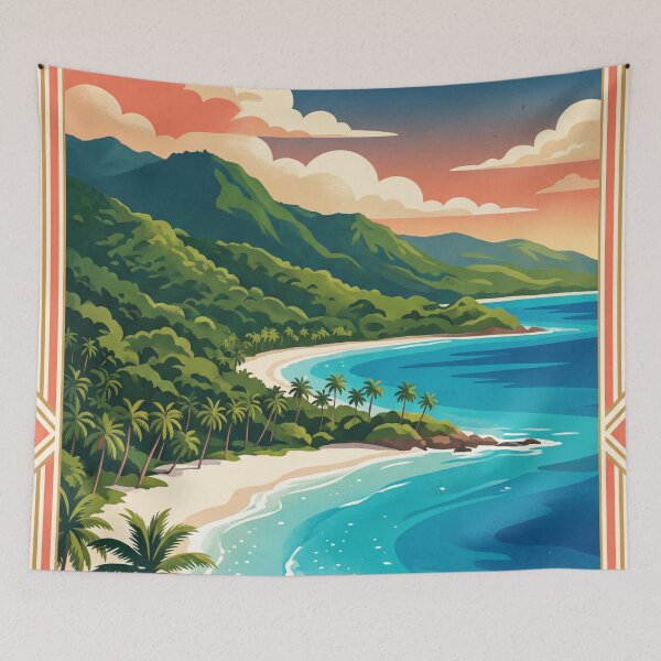 Item preview, Montego Bay Jamaica Vintage Travel Poster – Tropical Caribbean Beach designed and sold by Bomax121.