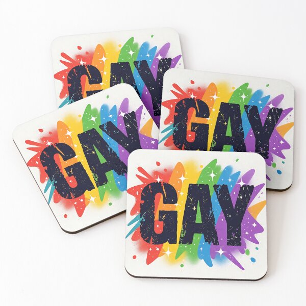 Item preview, Bold GAY Rainbow Splash Pride Graphic designed and sold by ZhivanCrimson.