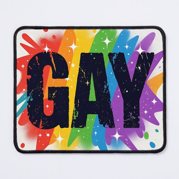 Item preview, Bold GAY Rainbow Splash Pride Graphic designed and sold by ZhivanCrimson.