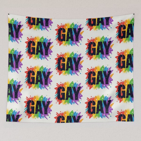 Item preview, Bold GAY Rainbow Splash Pride Graphic designed and sold by ZhivanCrimson.