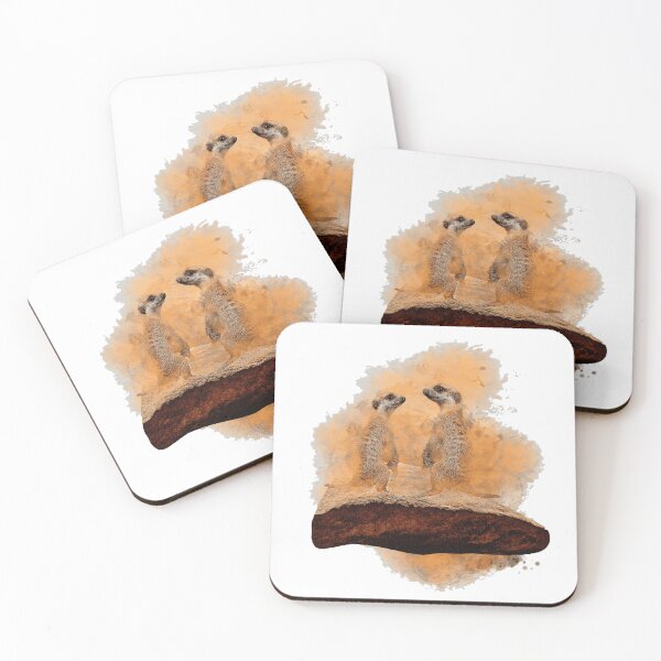Item preview, Two meerkats, desert designs, African, animal print top designed and sold by Kirei-Lily.
