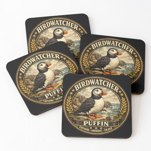 Item preview, Birdwatcher Puffin – Vintage Heritage Badge designed and sold by stevenwoodcock.