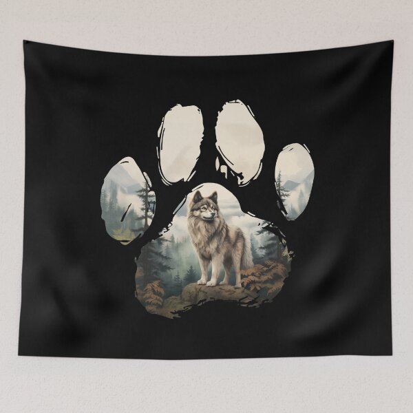 Item preview, Funny Pomsky Paw Foggy Mountain Tree Mom Dad Kids designed and sold by rafaeltto.