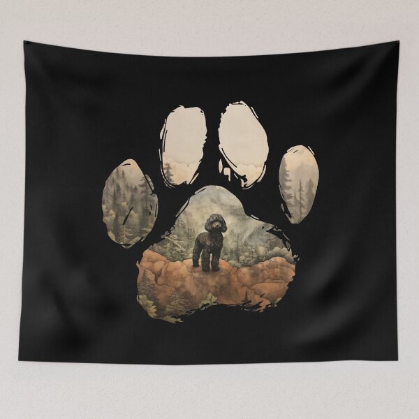 Item preview, Funny Poodle Paw Foggy Mountain Tree Mom Dad Kids designed and sold by rafaeltto.