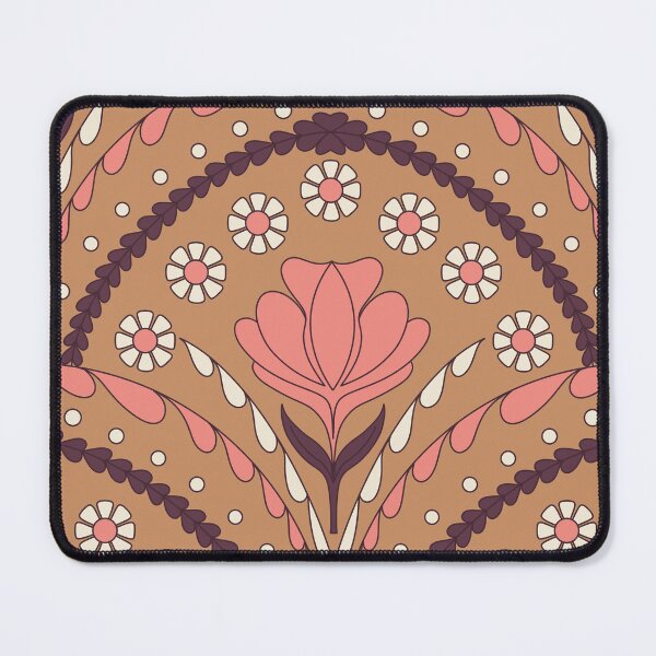Item preview, Petal in Pink and Brown on Ochre Gold designed and sold by artistmaria.