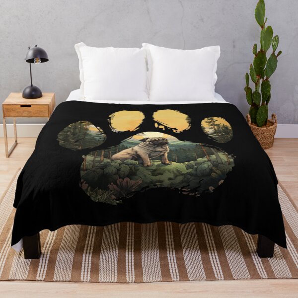 Item preview, Funny Pug Paw Foggy Mountain Tree Mom Dad Kids designed and sold by rafaeltto.