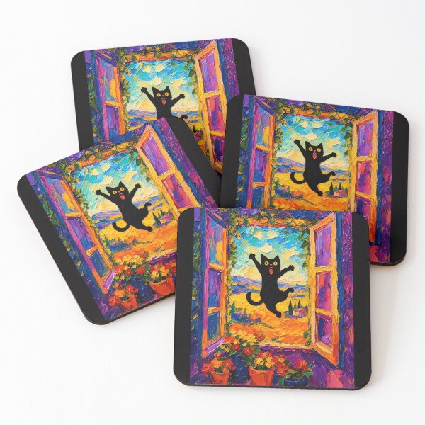 Item preview, Matisse Open Window Black Cat  designed and sold by PurrfectHome.