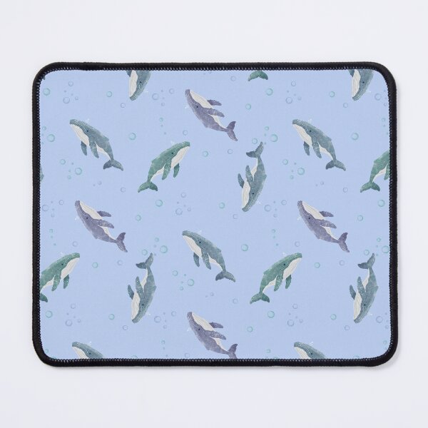 Item preview, Watercolour Humpback Whales on Light Blue designed and sold by mistywoodstudio.