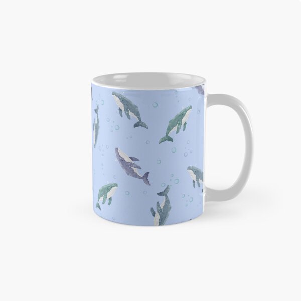 Item preview, Watercolour Humpback Whales on Light Blue designed and sold by mistywoodstudio.
