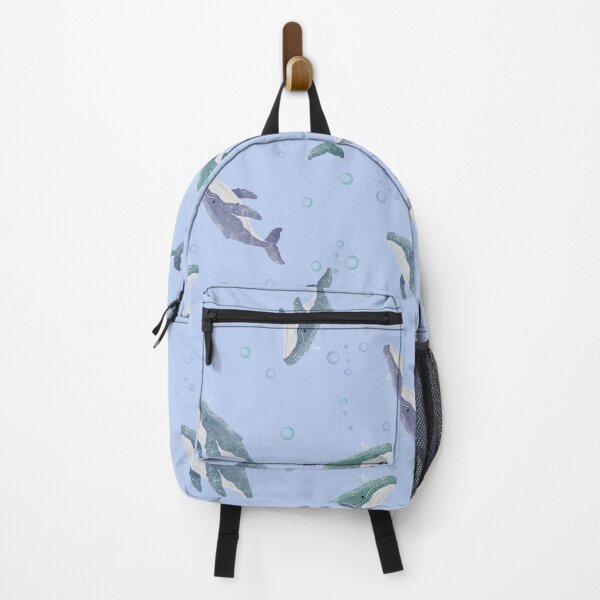 Item preview, Watercolour Humpback Whales on Light Blue designed and sold by mistywoodstudio.