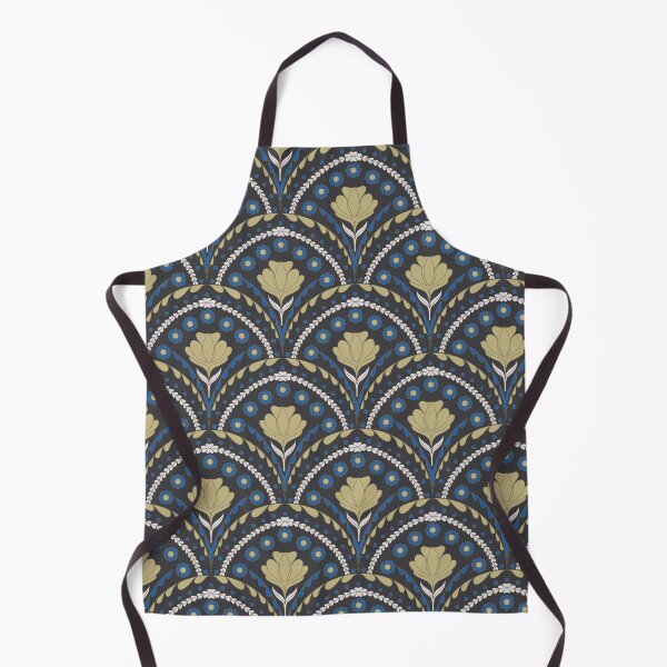 Item preview, Petal in Sage Green and Cobalt Blue on Dark Grey designed and sold by artistmaria.