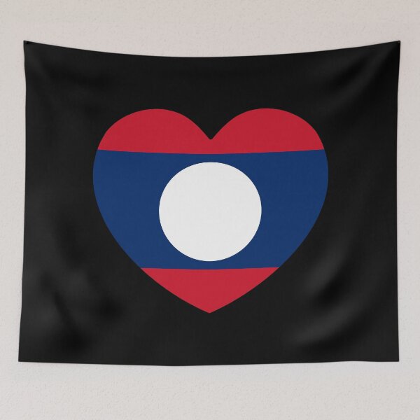 Item preview, Laos Flag Heart LA designed and sold by shitpostee.
