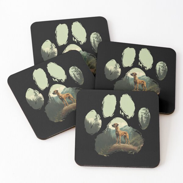 Item preview, Funny Rhodesian Ridgeback Paw Foggy Mountain Tree Mom Dad Kids designed and sold by rafaeltto.