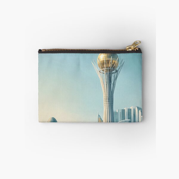 Item preview, Astana Kazakhstan Vintage Travel Poster – Baiterek Tower & Modern Skyline designed and sold by Bomax121.